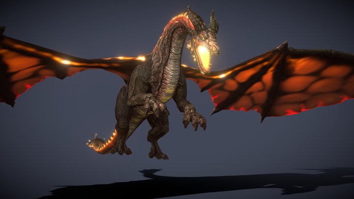 3DRT - Battle Dragon - (no armor) 3D Model