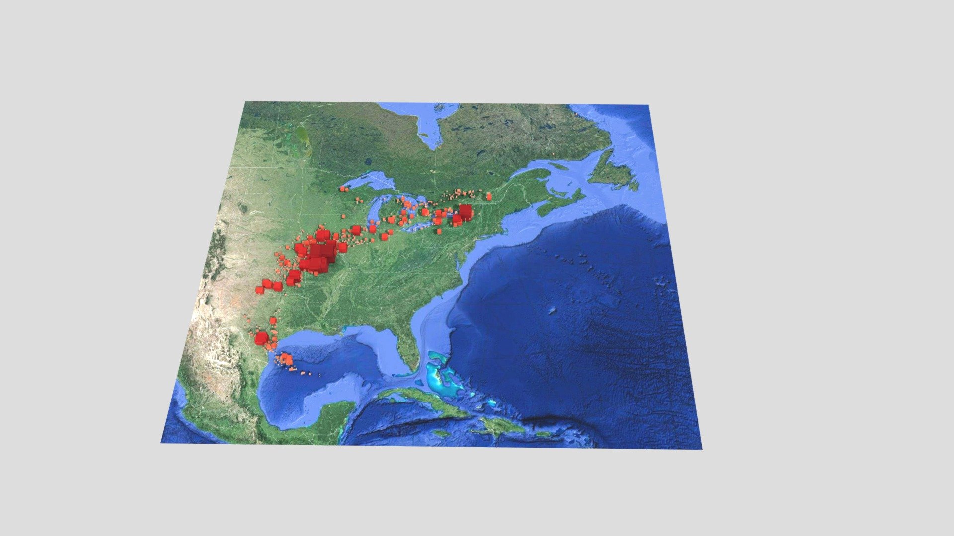 Aerosol event over eastern North America: cubes