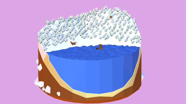 Tubular Snow Scene 3D Model