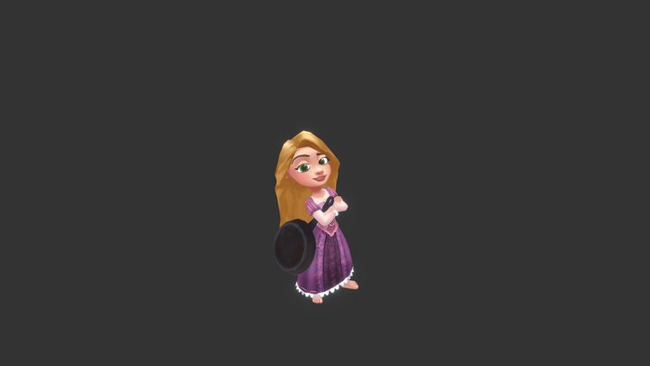 Rapunzel - Pan Flourish 3D Model
