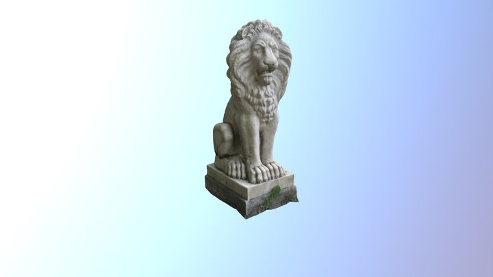Pavlovsk Lion 3D Model