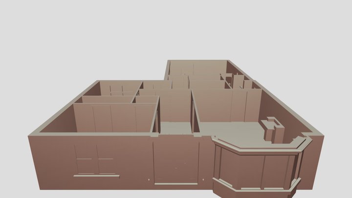 Project01-3D View- Ground Floor 3D Model