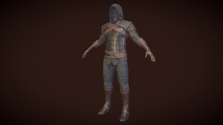 The Adventurer Leather - Fantasy Style Armor 3D Model