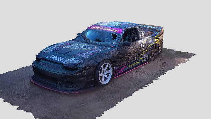 JDM drift car 180SX 3D model