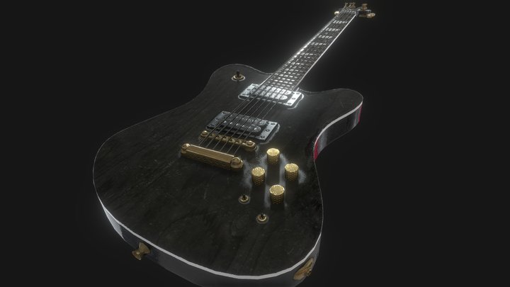 PBR Electric Guitar (Dominion) 3D Model