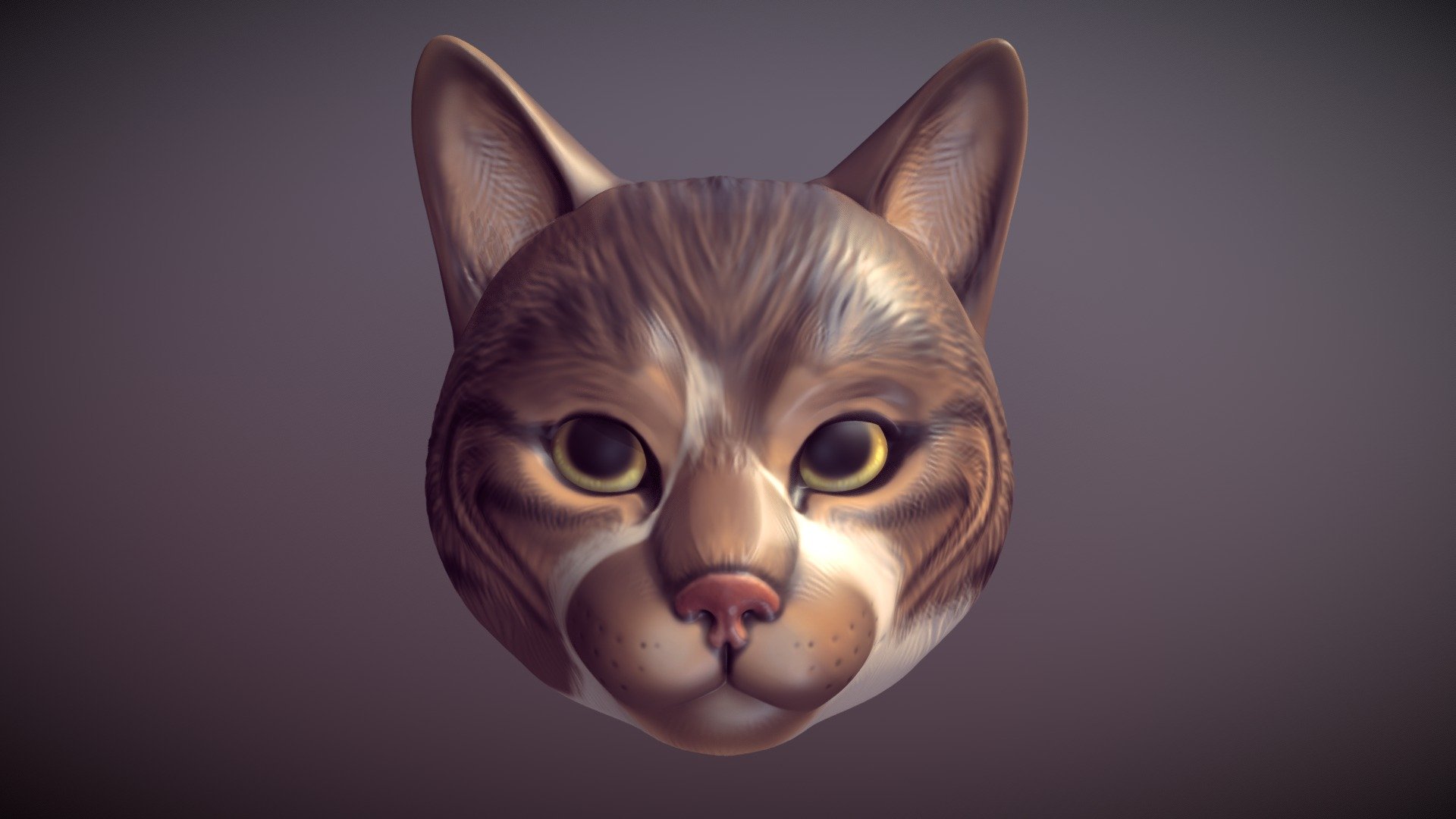 Cat Head 3d Model By Emily Corey Emilycorey [2af6cdc] Sketchfab