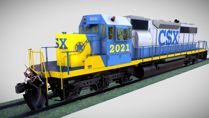 Locomotive Diesel/Electric EMD SD40-2 Realistic 3D Model