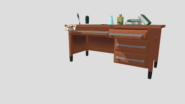 Lovecraft Desk Scene 3D Model