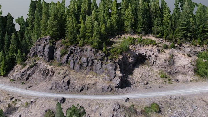 Butte Creek Rock Face 3D Model