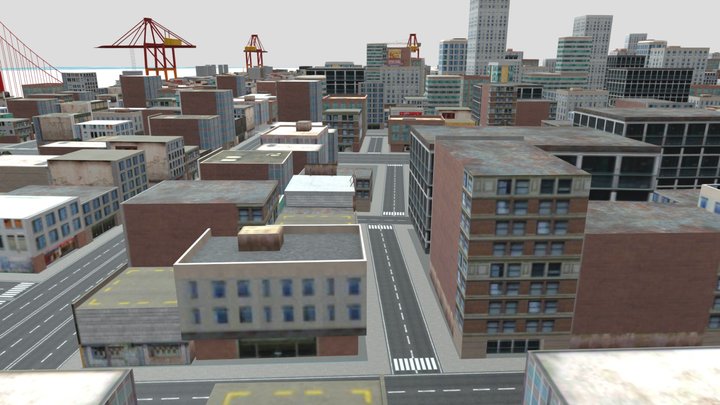 Map - Streets of Crime: Car thief 3D 3D Model