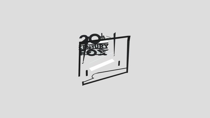 20th Century Fox logo 1987 Print remake (Inverte 3D Model