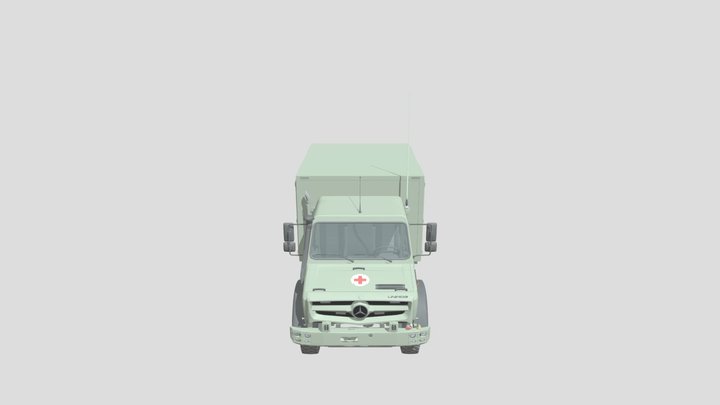 Unimog_u4023_ambulance_military_3ds 3D Model
