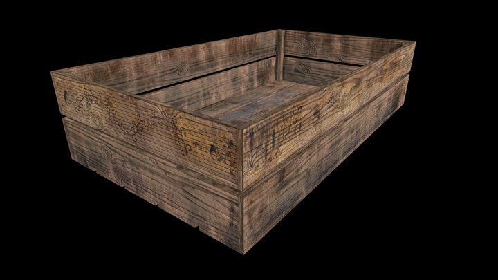 Wooden box 3D Model