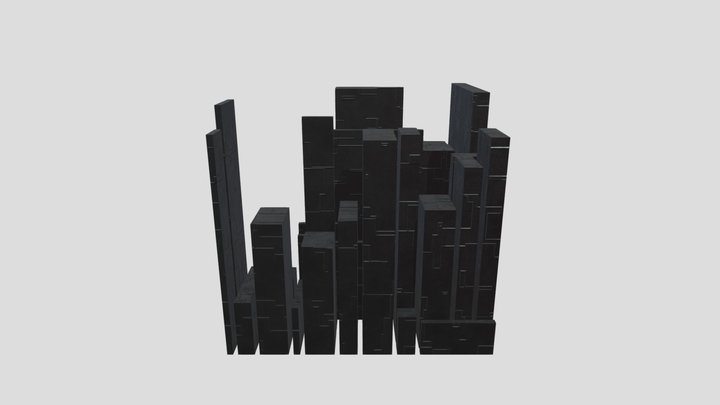 SciFi landscape background 3D Model