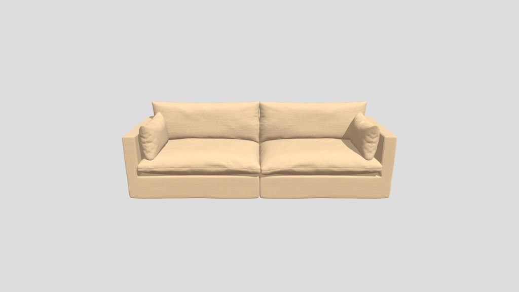 Unwind 2 Piece Sofa Light Orange