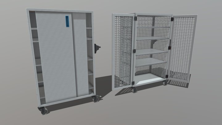 Inustrial Cabinet (High Poly) 3D Model