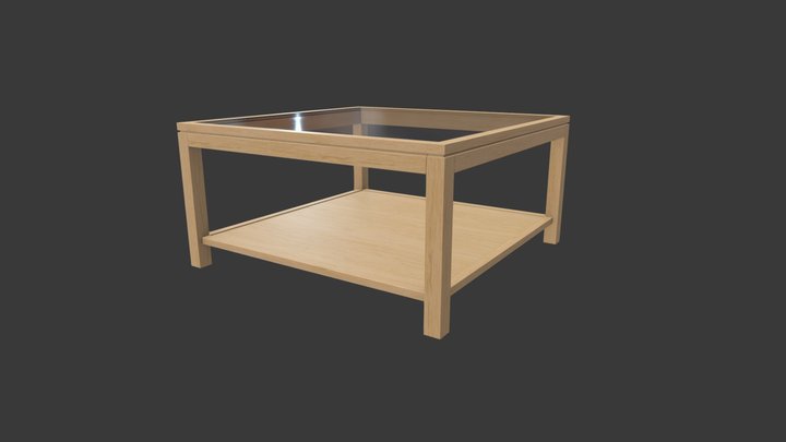 Table with glass 3D Model