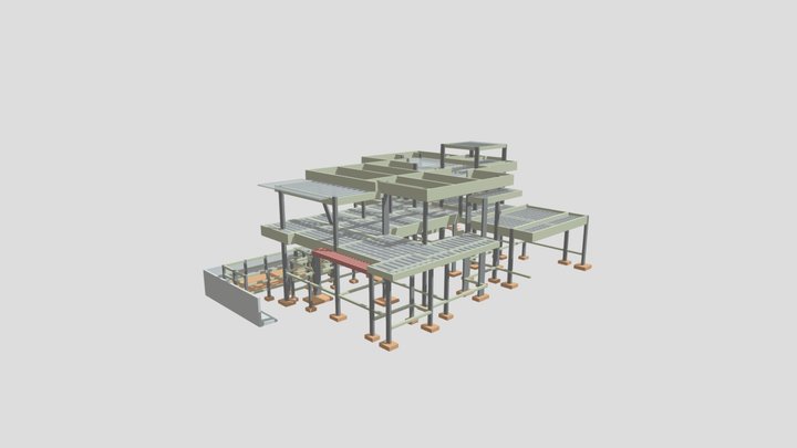 ESTRUTURA CASA SOBREIRA 3D Model