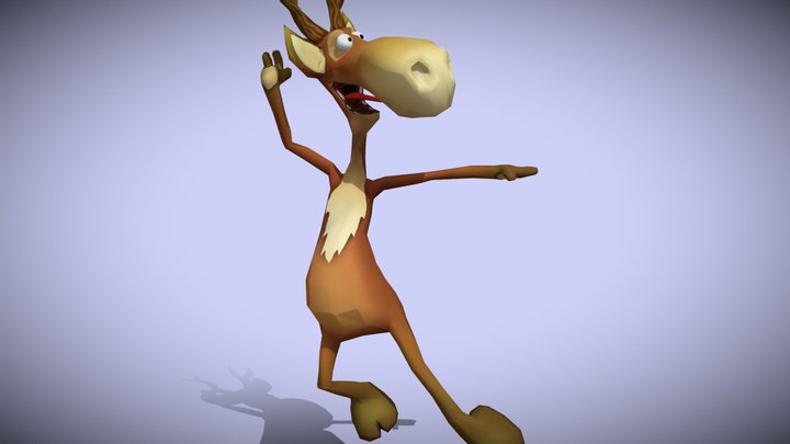 3DRT - Crazy Deer - 02 - dance loops 3D Model