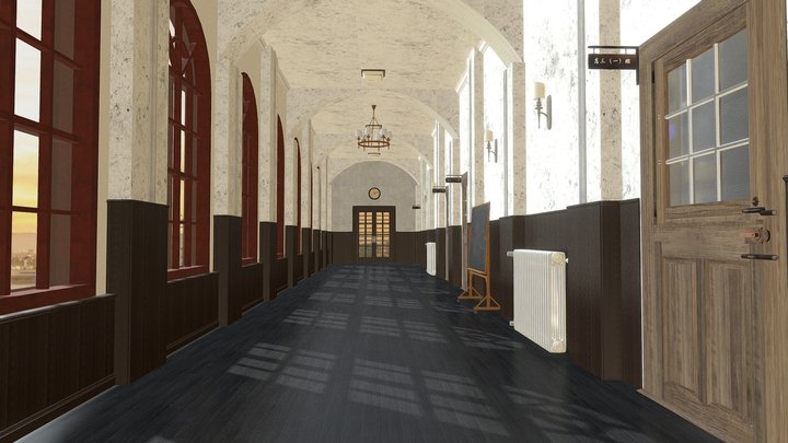 University of corridor 3D Model