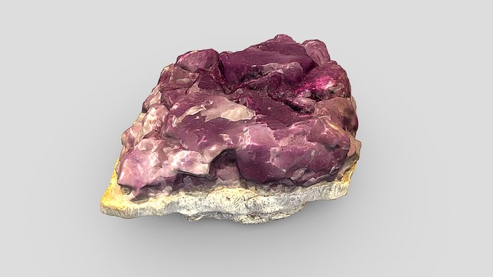 Lilac danburite mineral specimen 3D Model