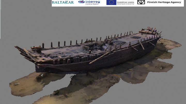 Keulakuvahylky - The Bowfigure Wreck 3D Model