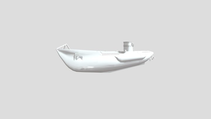 Uboot. Type VII. Full. Hull.1.350 downloadable 3D Model