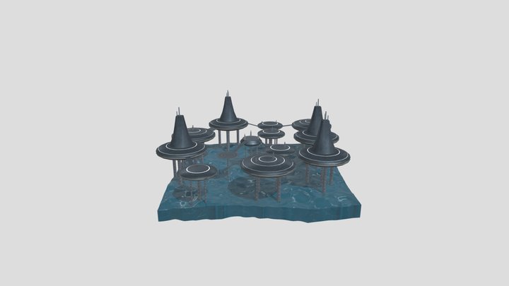 Kamino Diorama (No Animation) 3D Model
