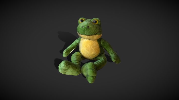 3d Scanned plush frog - LOW POLY 3D Model