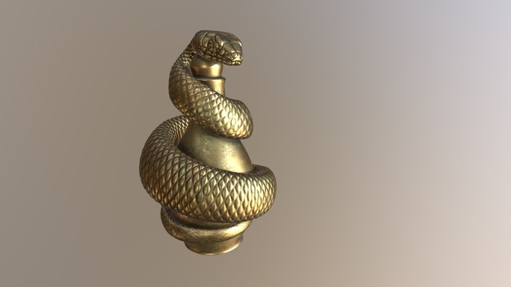 Snake sculpture 3D Model
