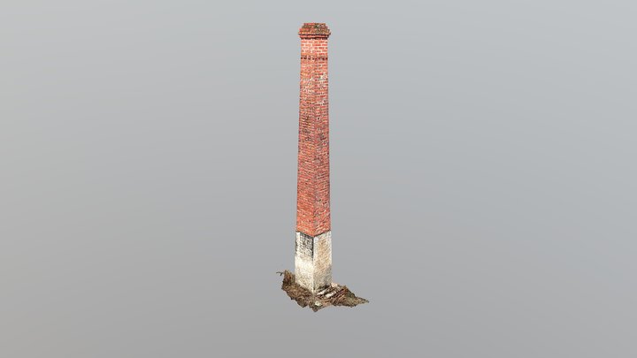 Old factory chimney 3D Model