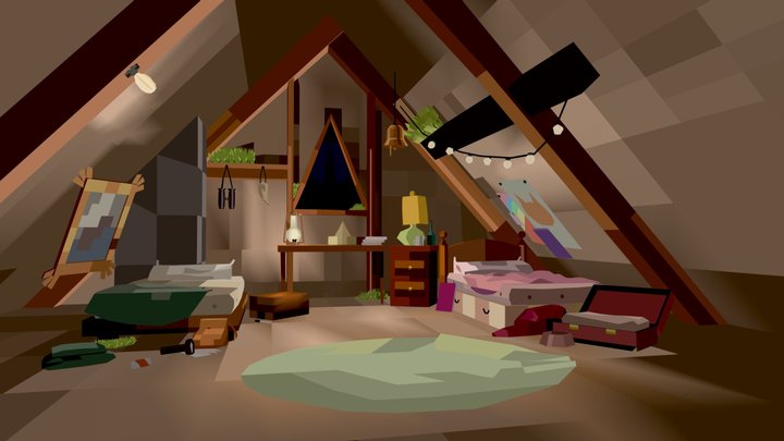 Mystery Shack Attic 3D Model