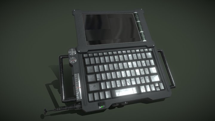 Satellite Phone Open High Res 3D Model