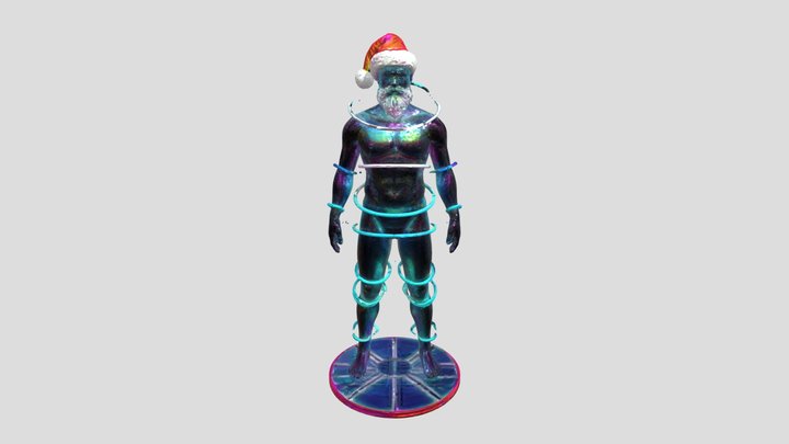 Cyber Santa Celebration 3D Model