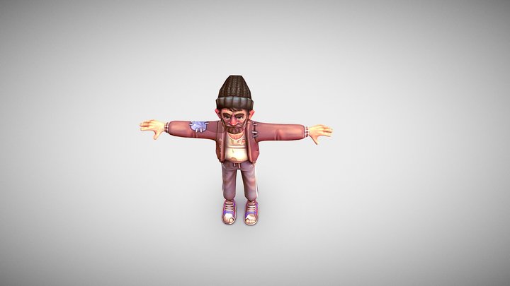 Stylized Homeless 3D Model