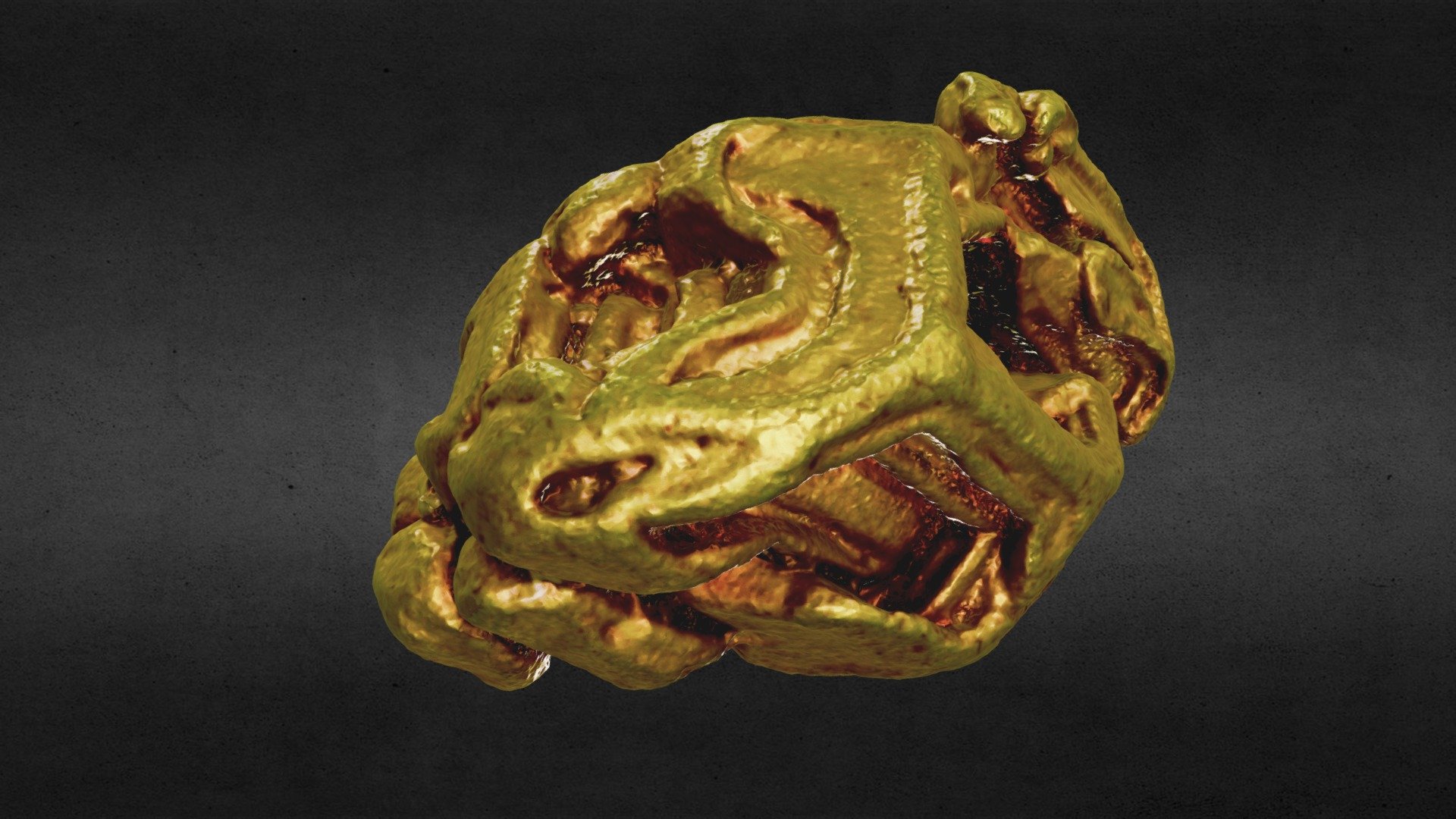 Ouro nativo (1,1 x 0, 7 x 0,5 cm) — Sketchfab embed 3D viewer