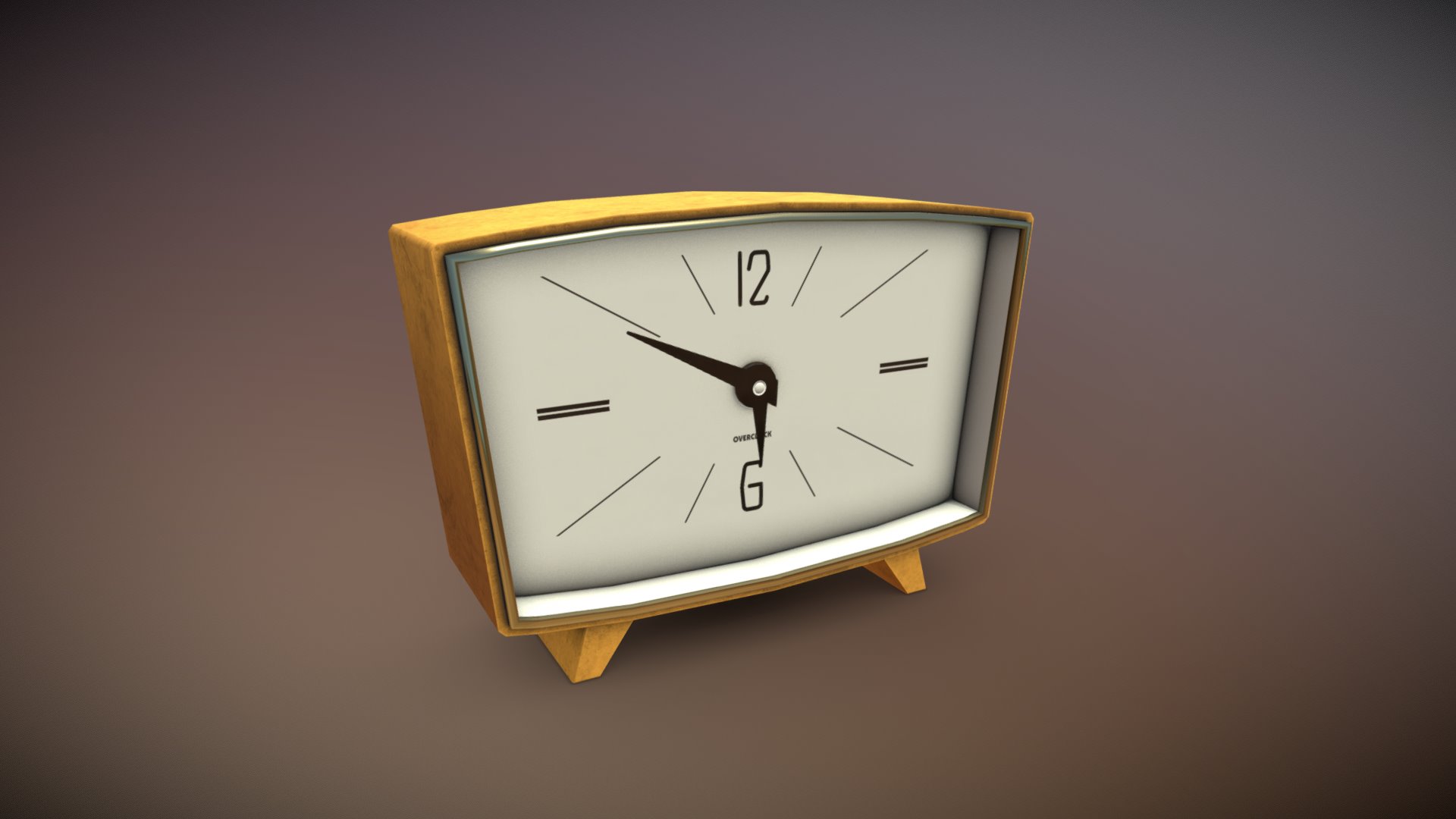 3D model Desktop clock 12 of 20 - This is a 3D model of the Desktop clock 12 of 20. The 3D model is about a clock on a wall.