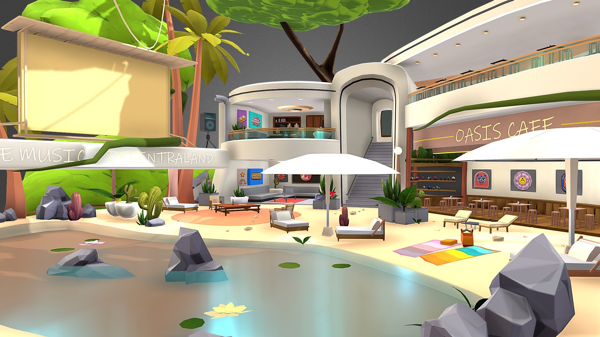 Oasis Treehouse Quest 3D model by Low Poly Models (LowPolyModelsWorld) [2b16e7c] Sketchfab