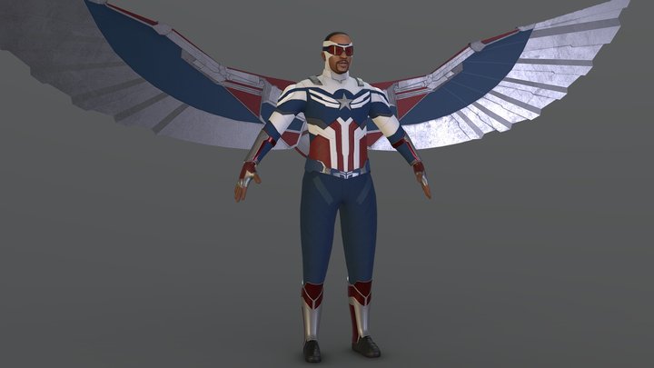 Captain America - Sam Wilson 3D Model