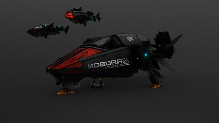 Cyberpunk ship - Skybreaker - 3D Model