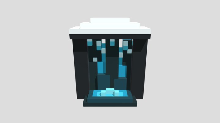 Frozen Waterfall - Voxel 32x32 – Gratis 3D-model STL