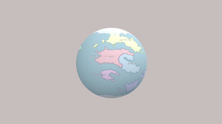 Earth-1204 [Political Map] 3D Model