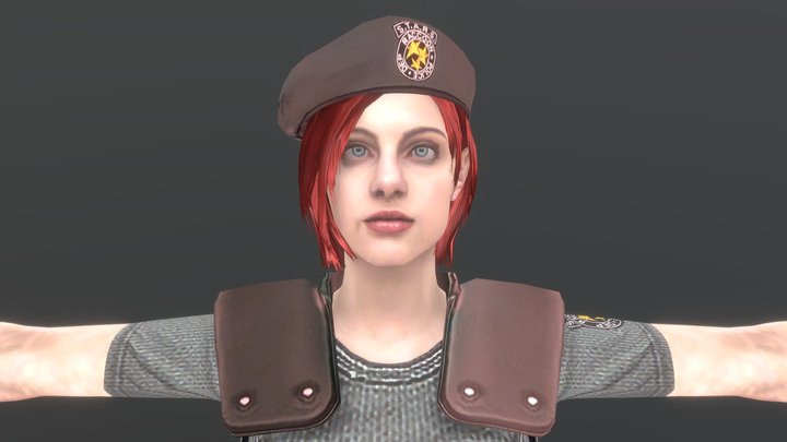 Jill Valentine Bust Classic Resident Evil - 3D Print Model by BlueAzureArt