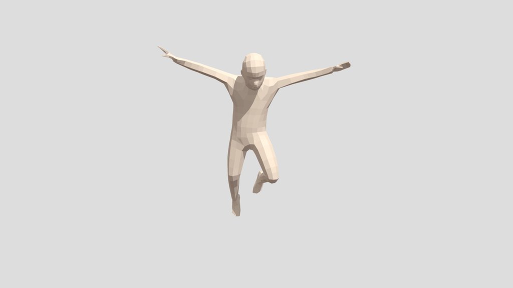 Low Poly Kid Jumping Down