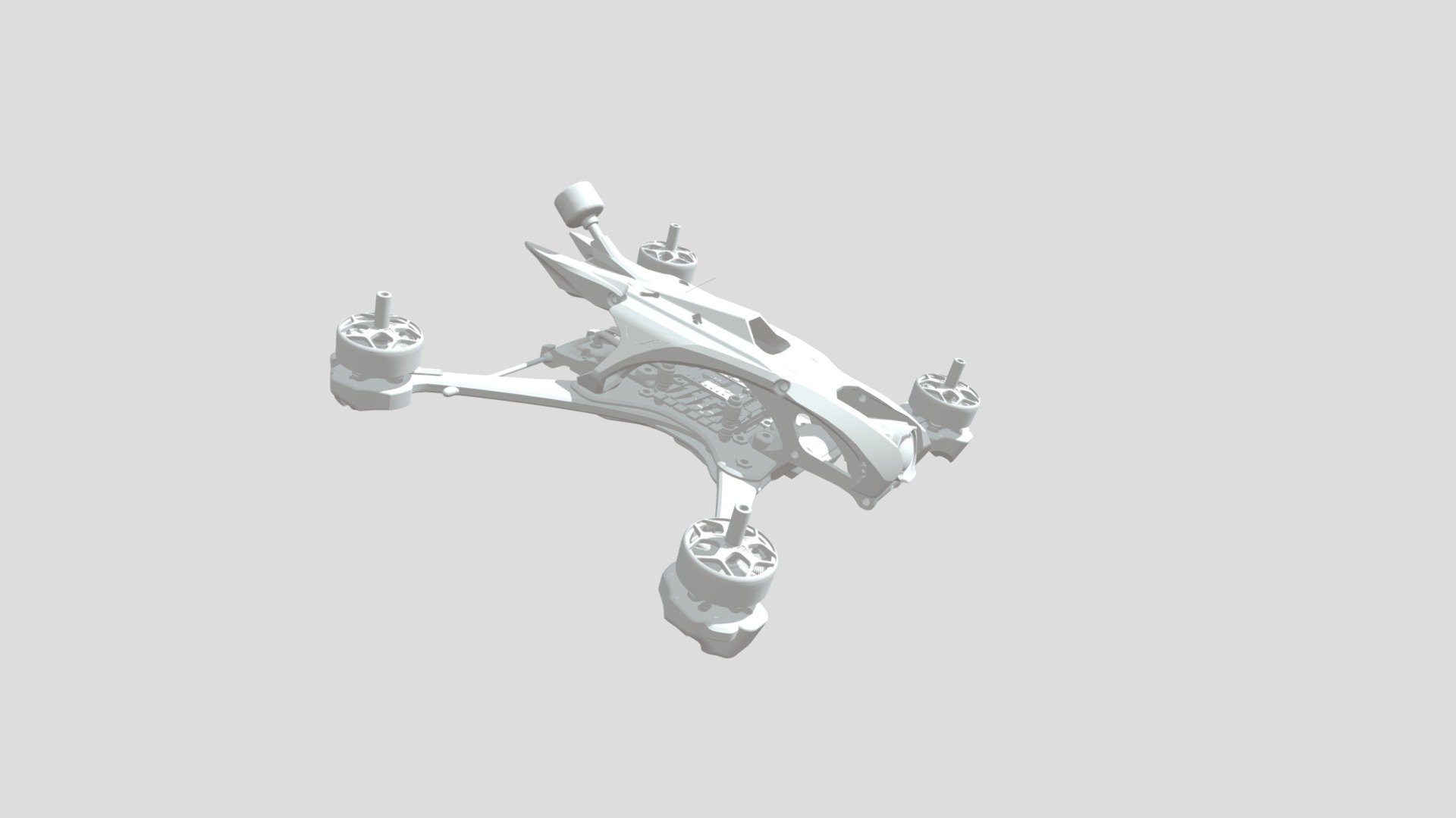 FPVdrone启明星v2穿越机机架 - 3D model by Dra.Dra [2b1ae3f] - Sketchfab