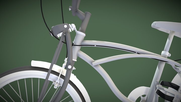 Vintage Bicycle | Oldschool Drag Cruiser Bike 3D Model