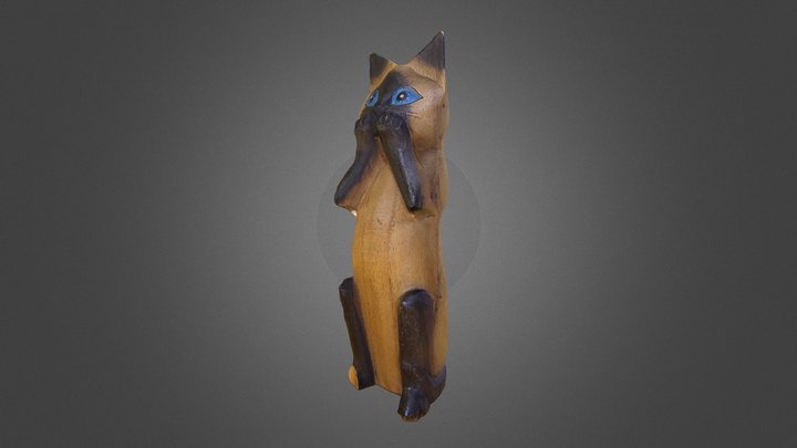 The wise mute cat #3DST21 3D Model