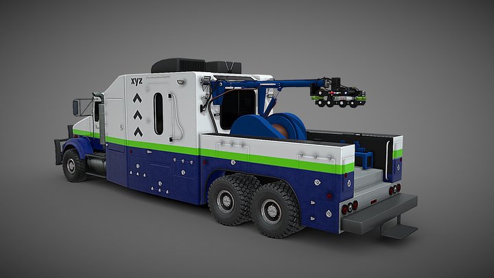 kenworth-t-800 (Electric Wireline Truck) 3D Model