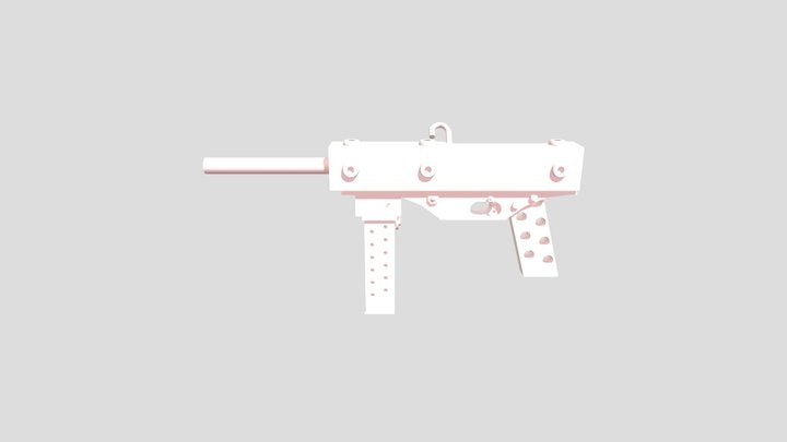 Luty SMG Lowpoly 3D Model