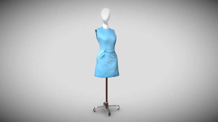 Dress_AzulCielo_1960 3D Model